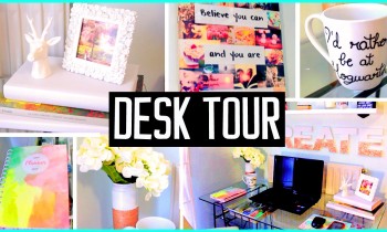 Desk tour! DIY decor/organization ideas – What’s in my desk!