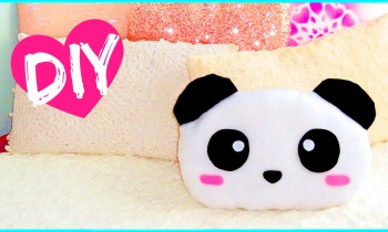 DIY ROOM DECOR! Cute panda pillow (Sew/no sew) | Lovely gift idea!