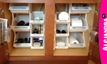 Bathroom Organization: How to Organize Under the Cabinet