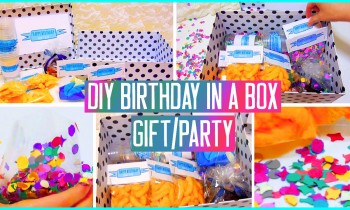 DIY Birthday in a box! Throw a mini party for your friend! Gift idea