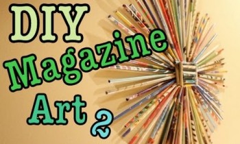 DIY: Magazine Art #2! “Sunburst” (Recycle Magazines)