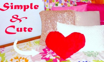 DIY ROOM DECOR ❤ No-sew heart pillow!