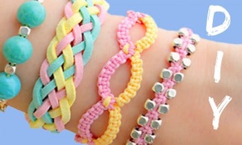 DIY friendship bracelets for summer! 4 Easy Stackable Arm Candy projects!