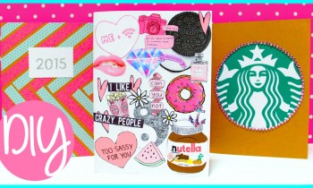 DIY Notebooks for back to school! Starbucks, Tumblr & more! DIY supplies