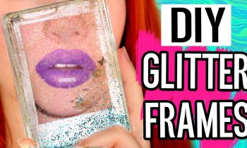 DIY LIQUID GLITTER frames! How to Make Cheap & Easy DIY Room Decor!