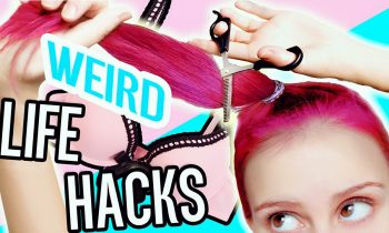 DIY WEIRD Beauty Life Hacks! Cutting My OWN Hair! + Spanish Channel??!!!