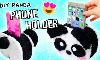 DIY Plushy Panda Phone Charger/Holder! CUTE & KAWAII! EASY-NO SEW