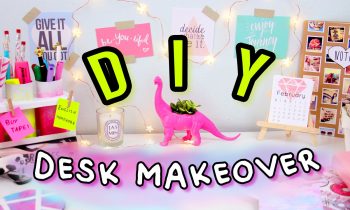 DIY Desk Decor & Organization! Desk Makeover! Make Your Desk Cute & Tumblr!