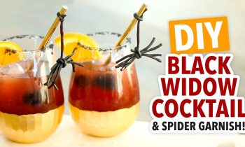 DIY Halloween Cocktail & Licorice Spider Garnish – HGTV Handmade